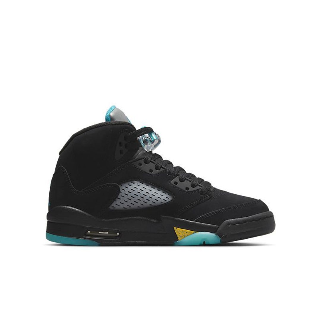 jordan air jordan 5 retro - Negro Cyan Amarillo