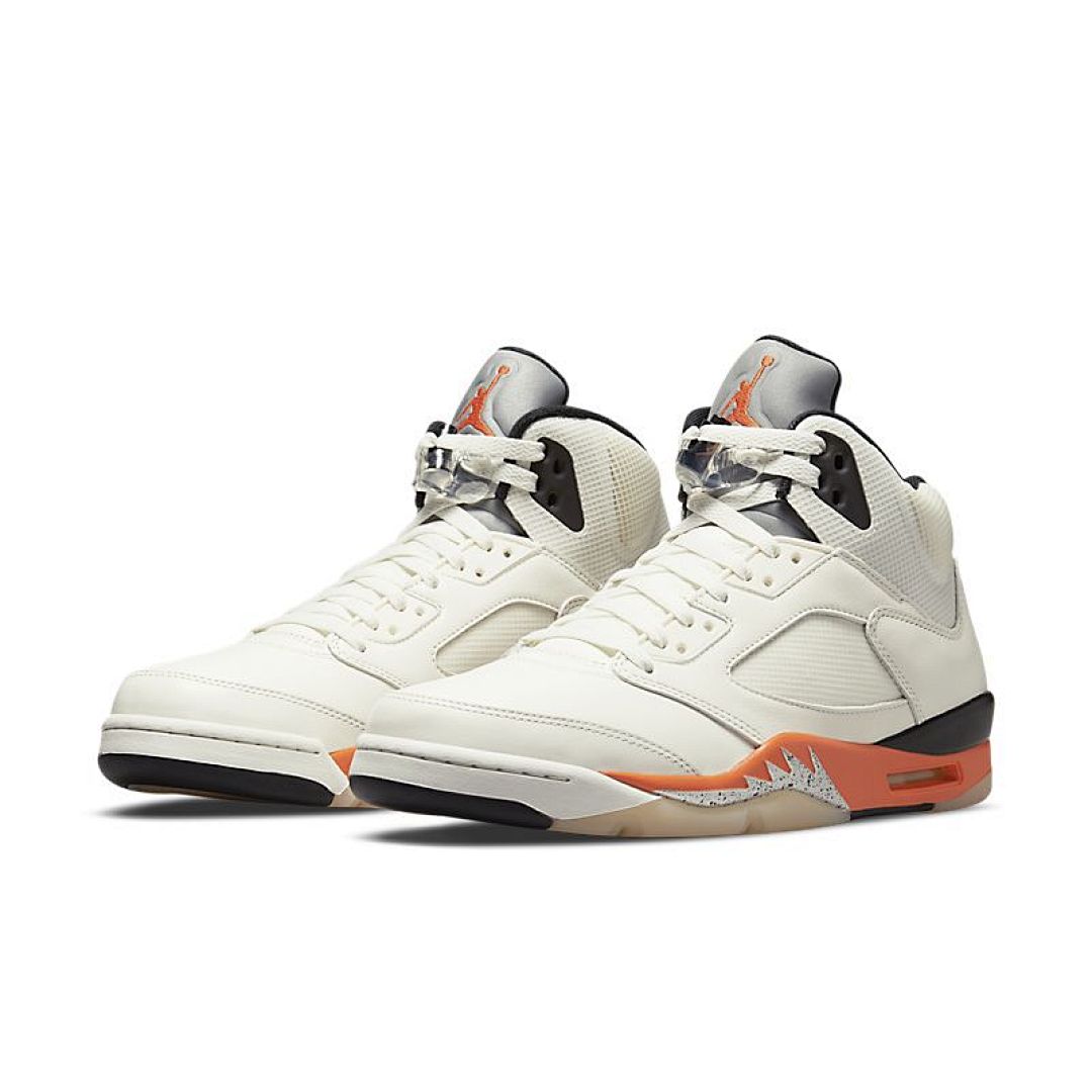 jordan air jordan 5 retro - Blanco Naranjo Negro