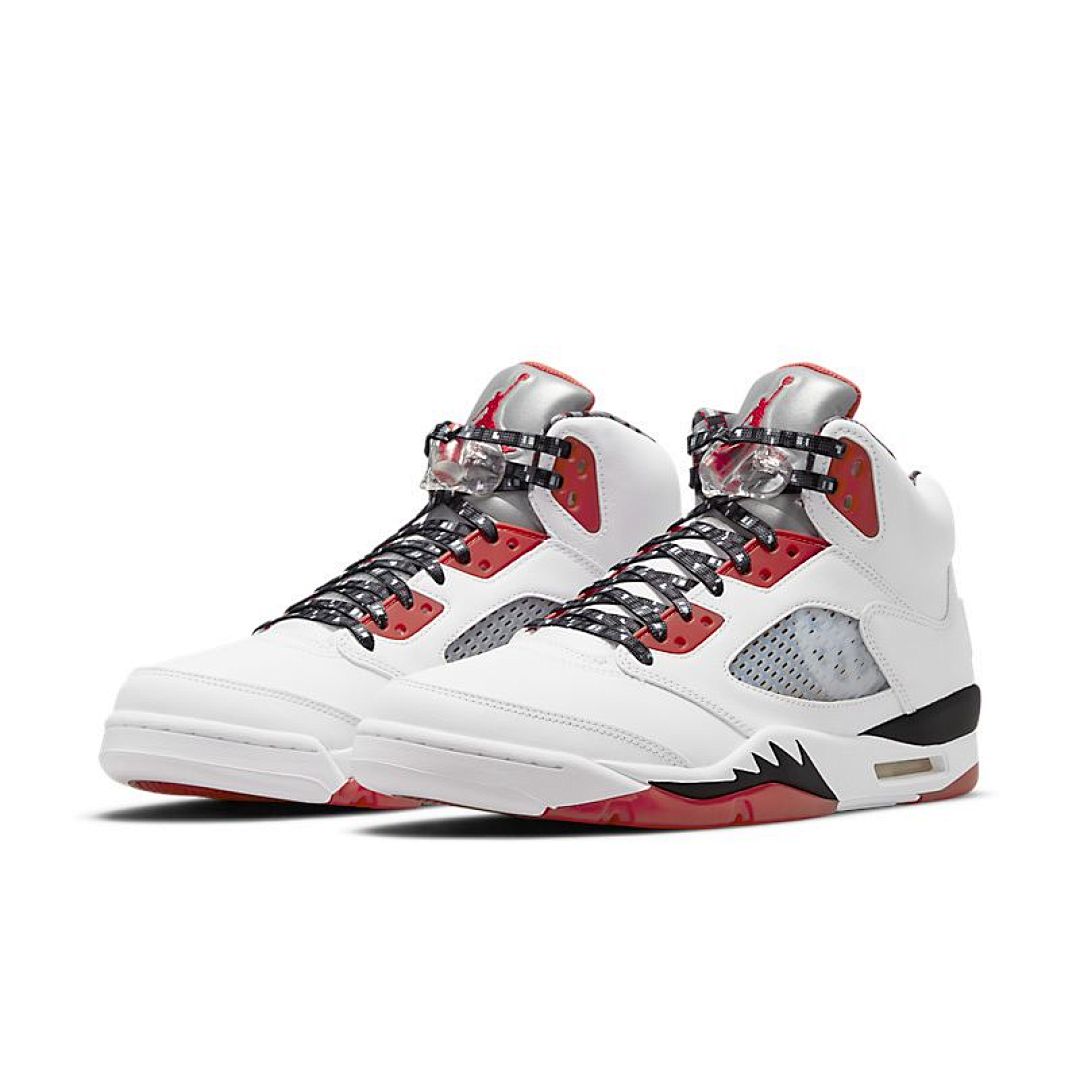 jordan air jordan 5 retro - Blanco Rojo Negro